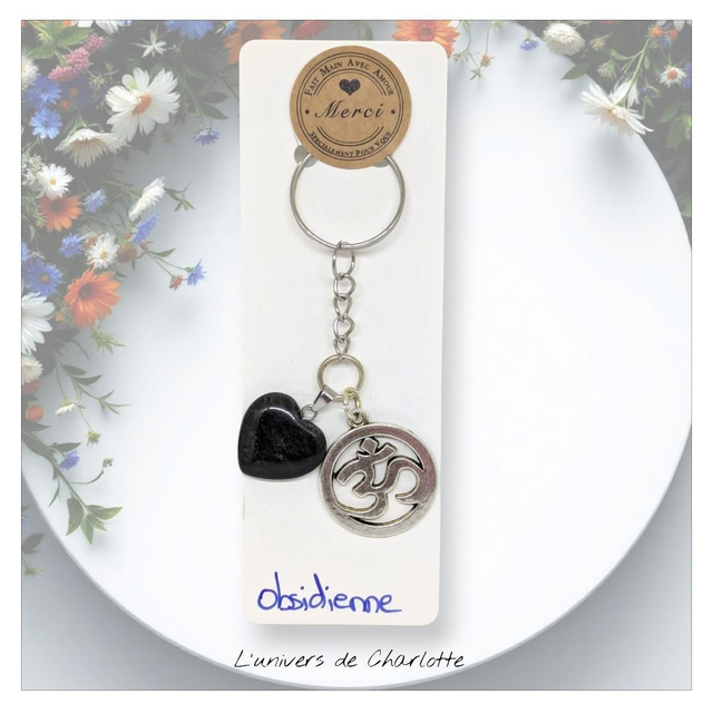 Porte-clés &quot;Obsidienne&quot; om PC-016