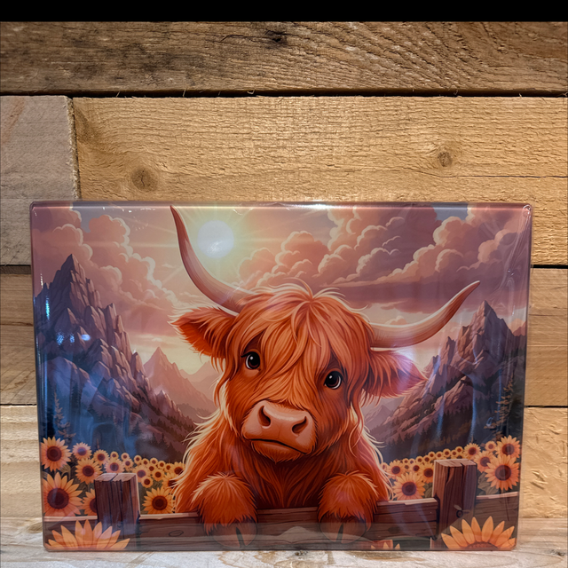 Cow Glass Worktop Saver 