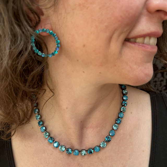 Collier DEVA KLASSIK BIG Azuremix, Blau