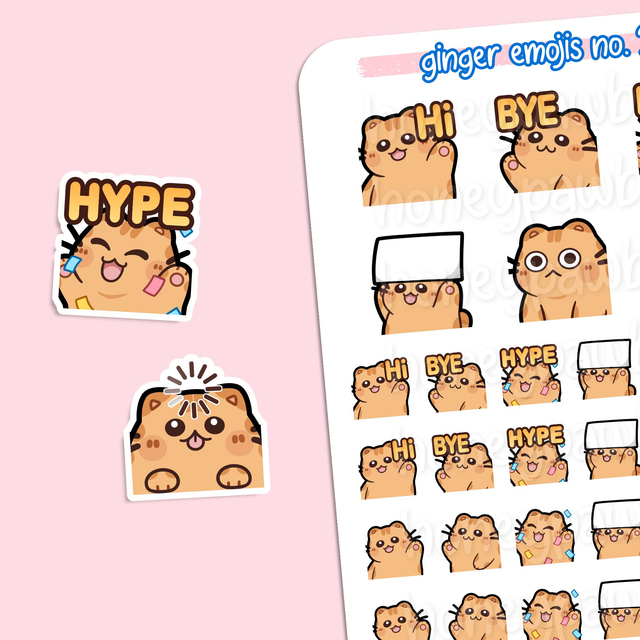 Ginger Emojis No. 2 Sticker Sheet - ST2420