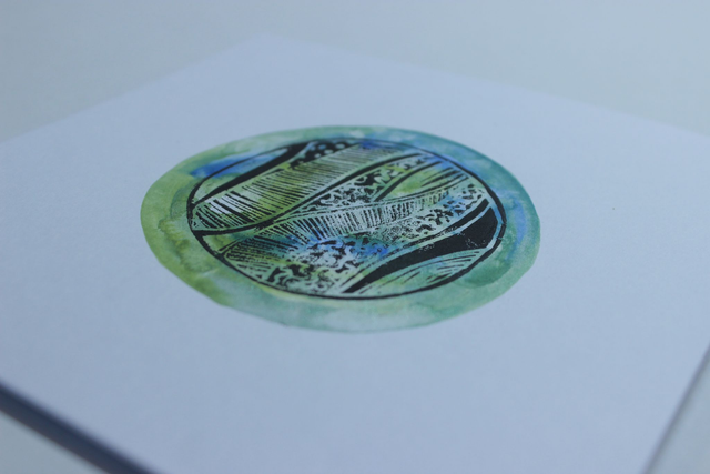 Carte sphère bicolore kaki outremer