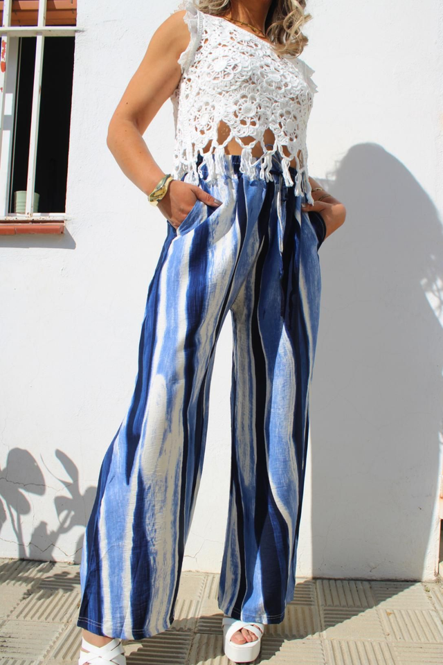 Pantalón Ondas Azul