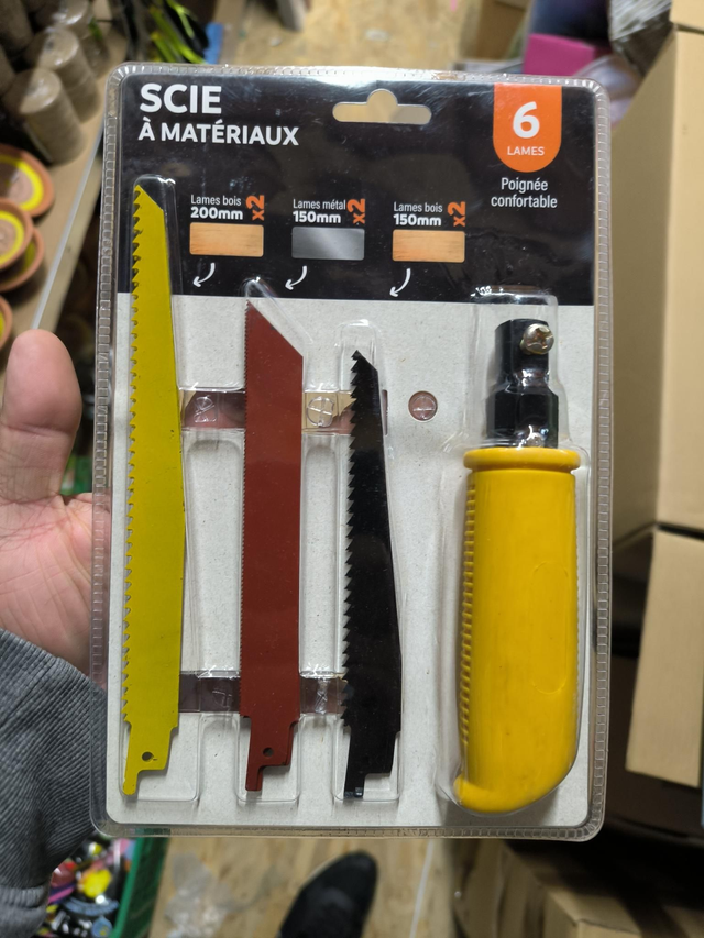 SCIE A MATÉRIAUX 6 LAMES