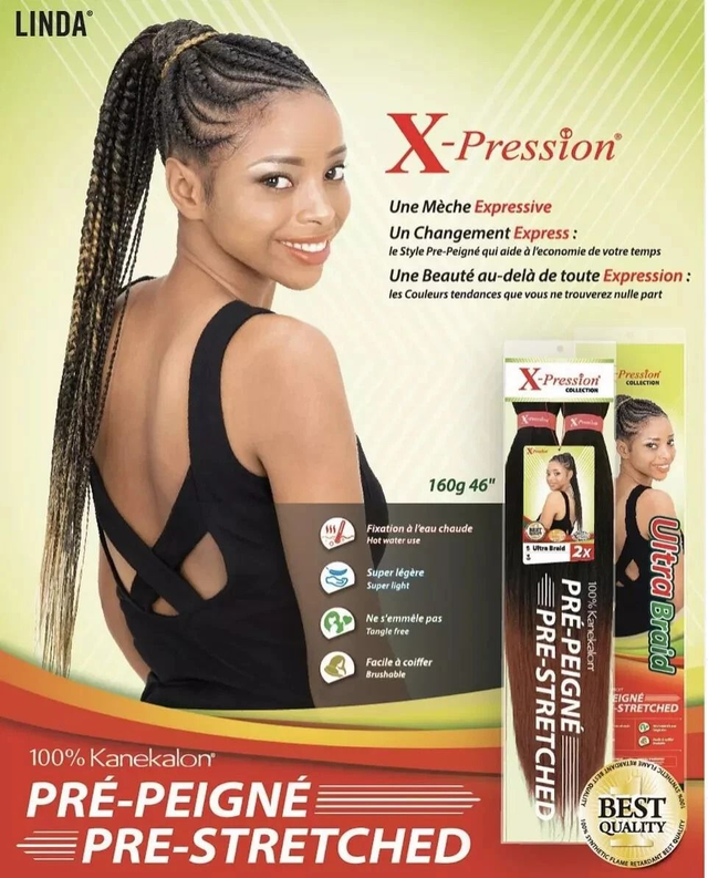 Xpression Pre Stretched Ultra Braid 2x Pack 46" Length Extensions- ALL COLOURS