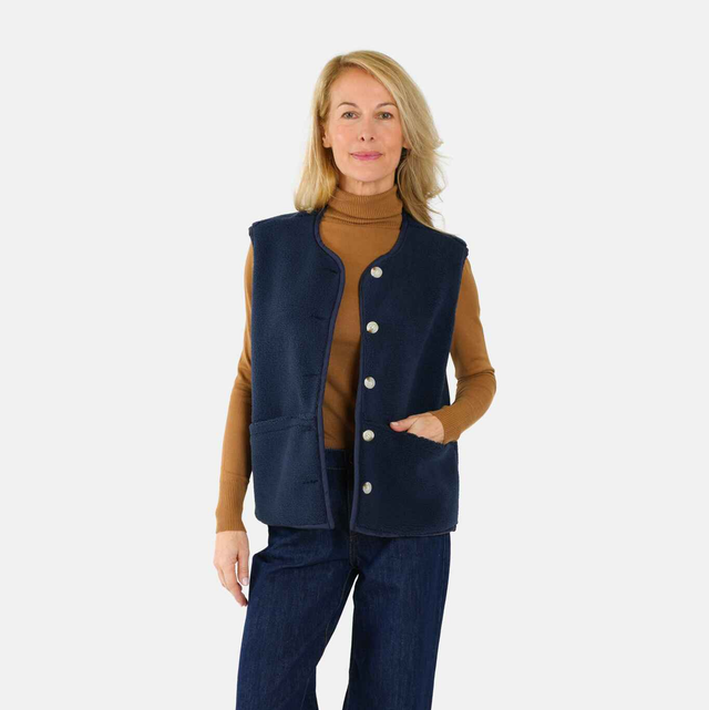 VITA Sleeveless Jacket Navy