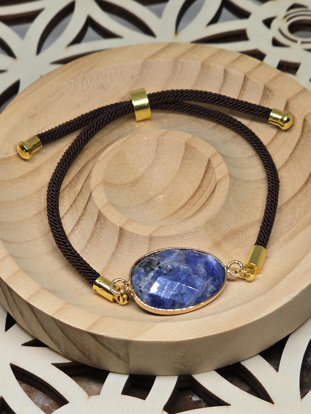 Bracelet cordon réglable Sodalite 