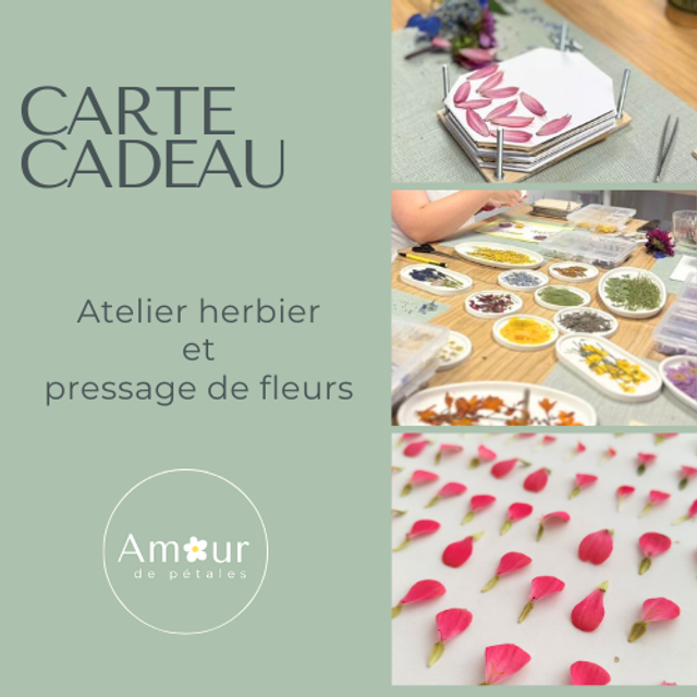 Carte cadeau Atelier Amour de pétales
