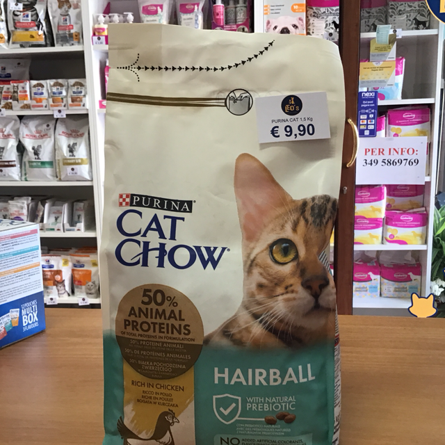 PURINA CAT CHOW ADULT HAIRBALL 1,5KG POLLO 
