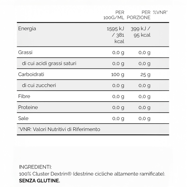 CLUSTER DEXTRIN PURE NEUTRO 500 G