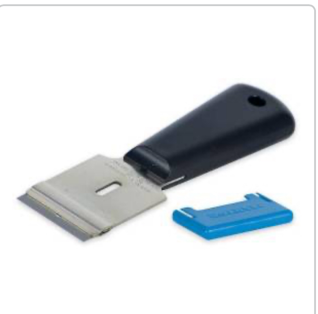 Metalen glasschraper met handvat