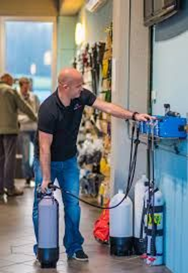 Manutention pour remplissage blocs nitrox