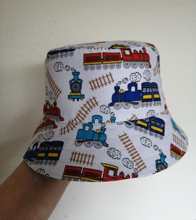 Hat - approx. 12-24 mth.   Trains