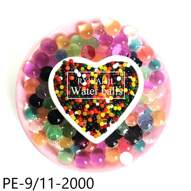 02R2 ... Billes d&#039;eau 9-11mm pour sarbacane enfants - 2000 billes - multicolore