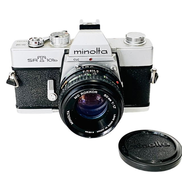 Minolta srt 101b et objectif 50mm 1.7