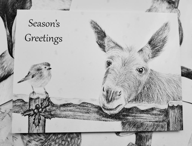 Little Donkey Christmas Greetings Card