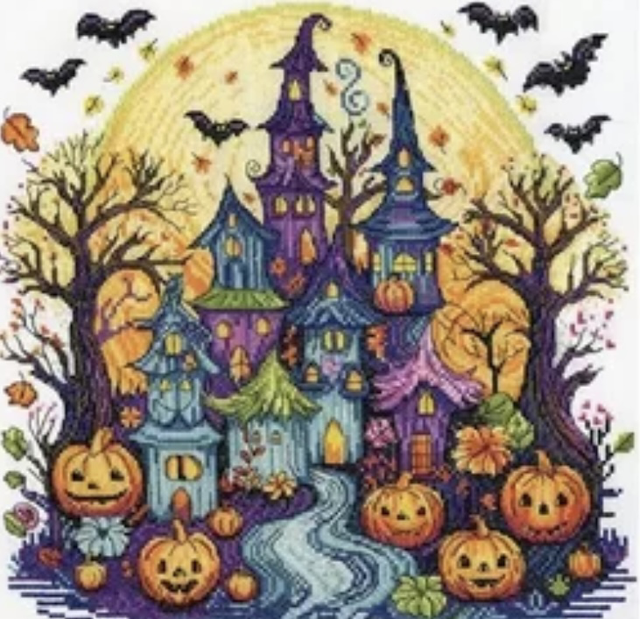 Design Works Spooky Village Counted Cross Stitch Kit