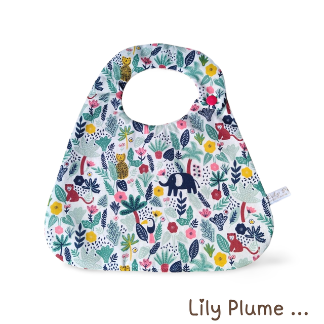 Bavoir pression éléphants