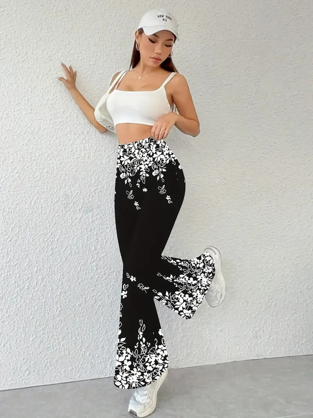 Women's High-Waisted Flared Pants