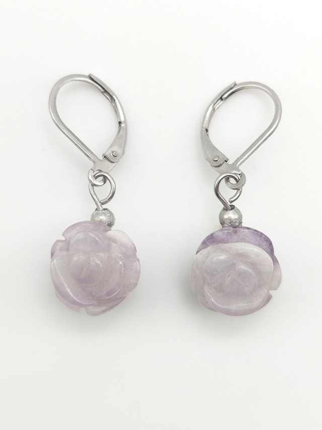 Les Romantiques - Améthyste boucles d'oreilles  