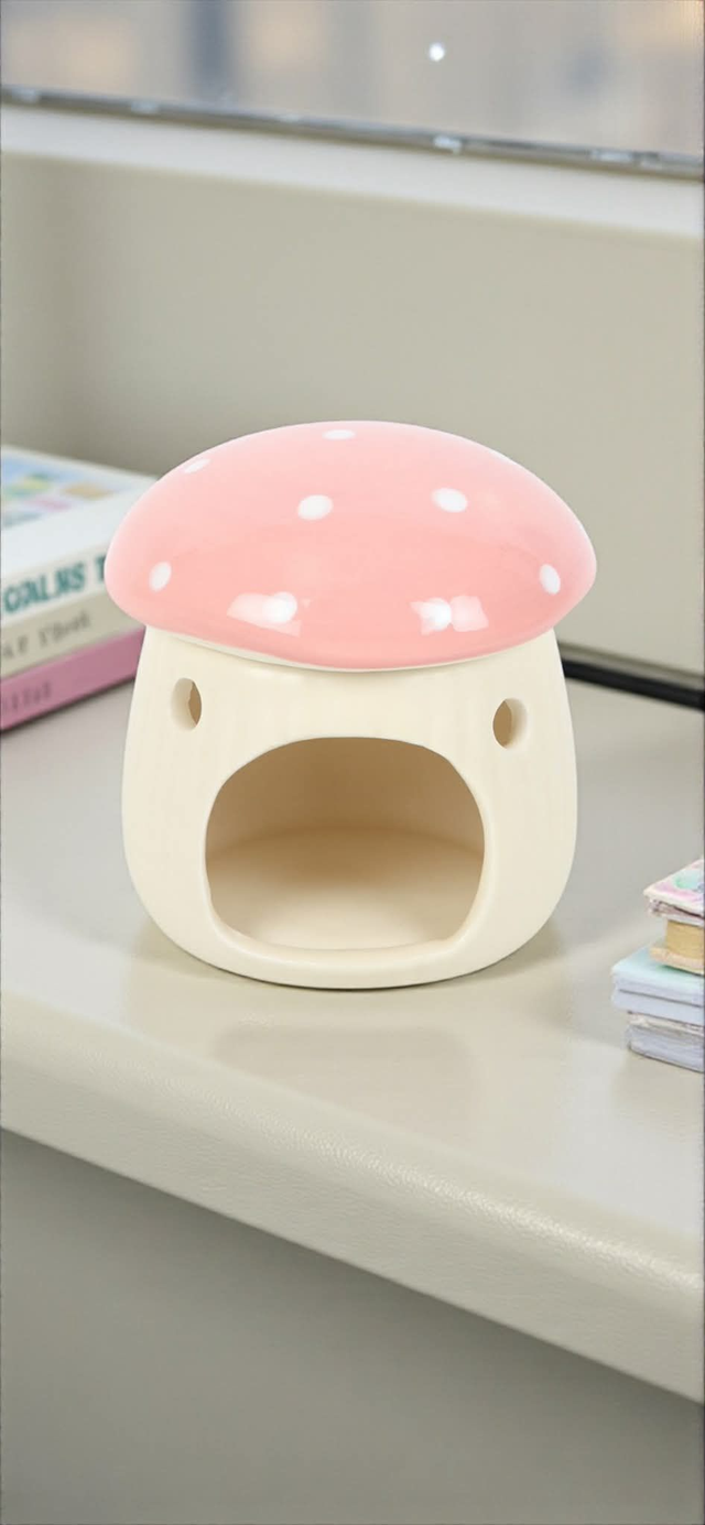 Pink Mushroom Tea Light Burner