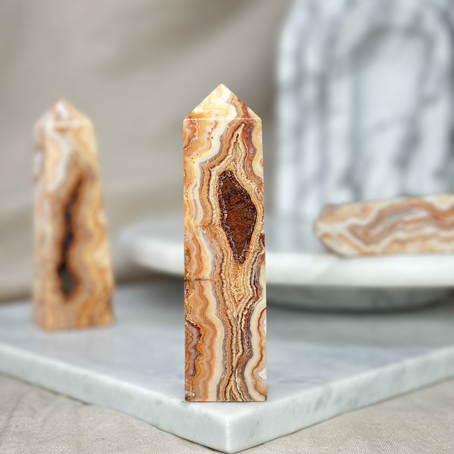 Crazy Lace Agate Tower (High Quality) D