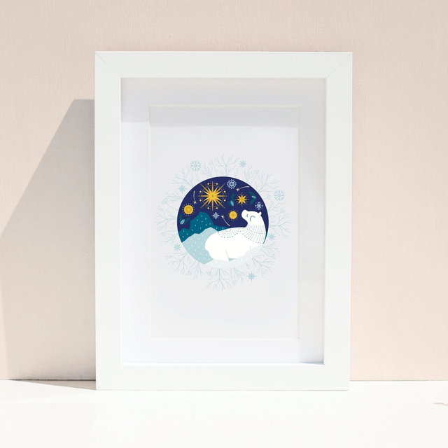 "Ours polaire" Cadre 13x18cm