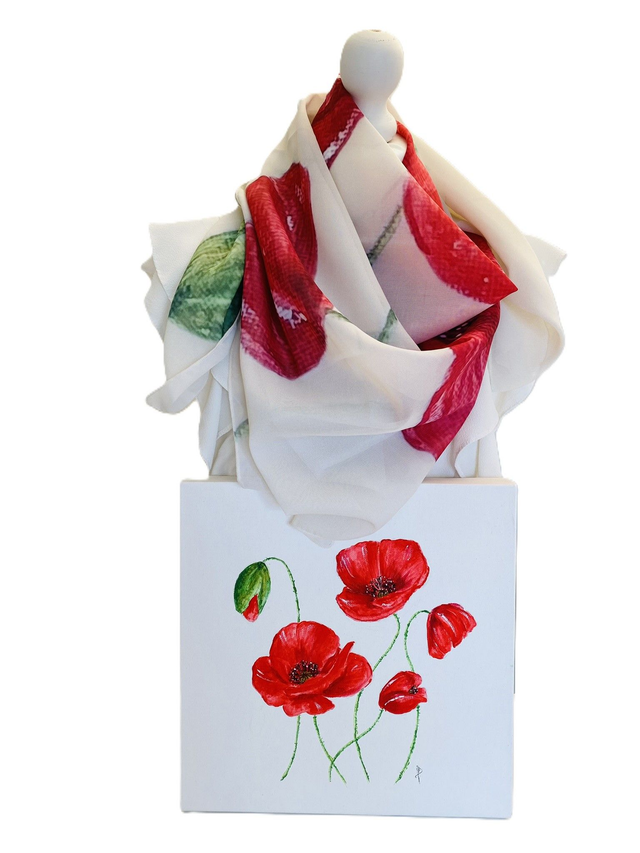Foulard Coquelicots 100 cm