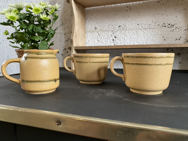 Ensemble de thé en grés sarreguemines