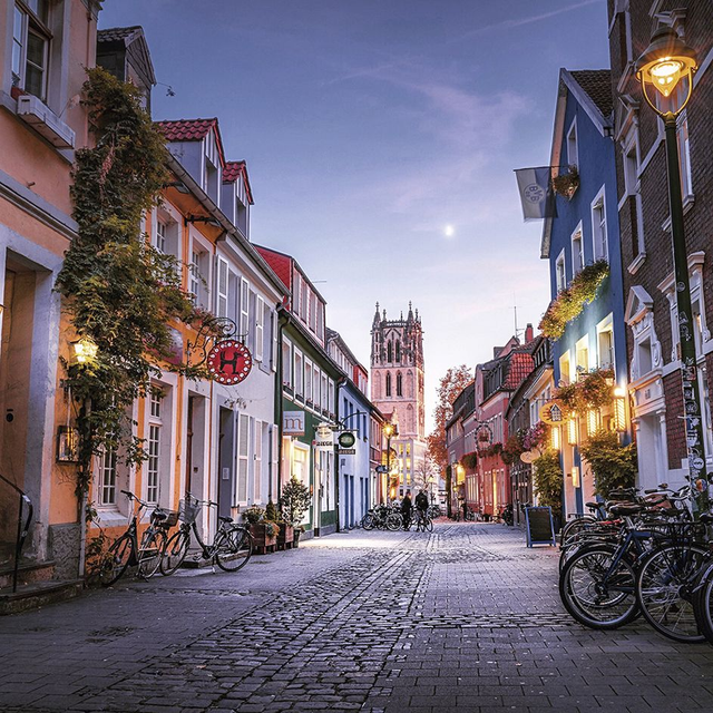 Kuhviertel am Abend