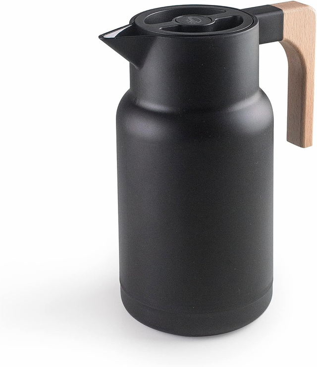 Jarra termo 1L  serie  WOOD  LACOR   NEGRO