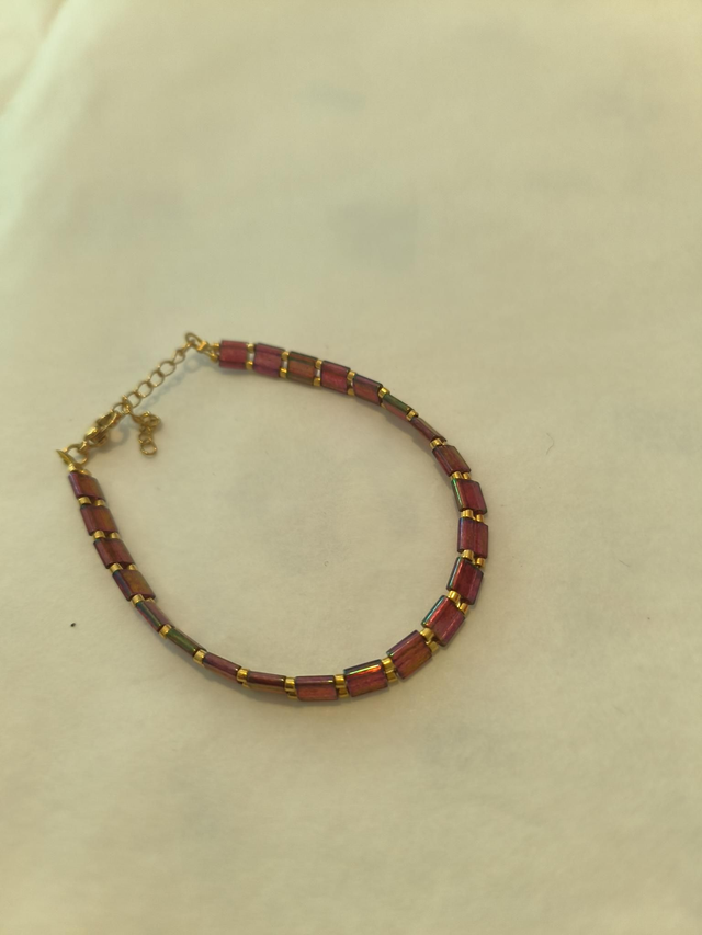 Bracelet perles rouge