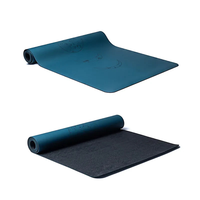 Tapis de yoga bleu PU Phases lunaires