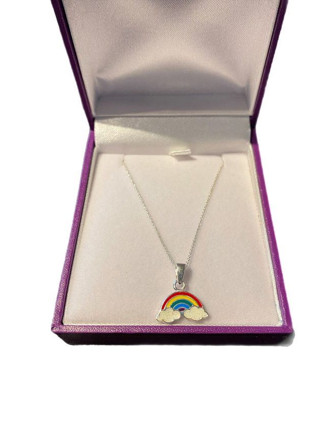 Sterling Silver Childs Rainbow Necklace