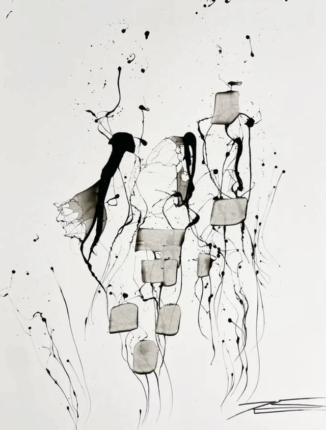 Oeuvre sur papier - First One 24 - 50x65cm