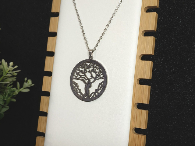 Collier arbre de vie argenté