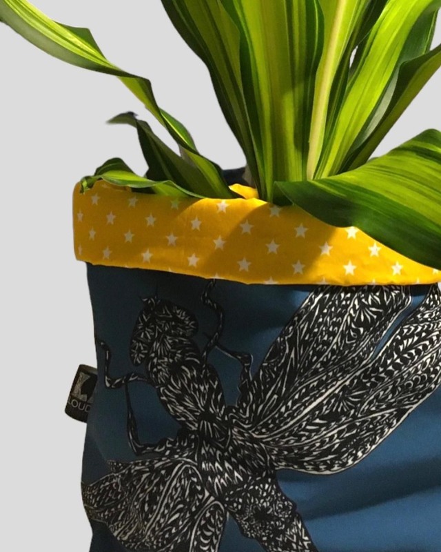 Dragonfly assorted fabric storage baskets