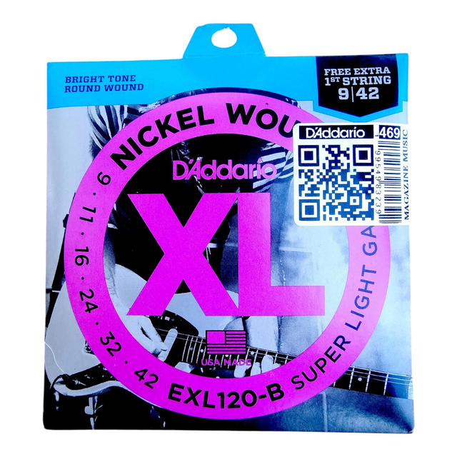 469 - Encordoamento Guitarra 009 EXL120 Daddario Cód 469