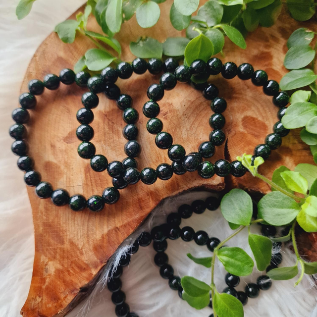 Green Goldstone Bracelet 