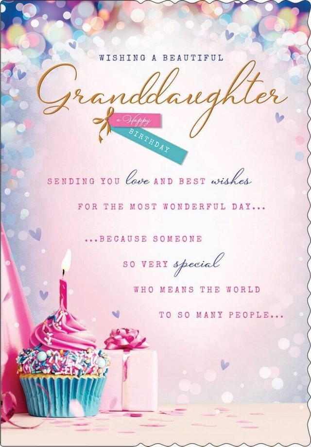 Granddaughter Birthday Card Modern Design 