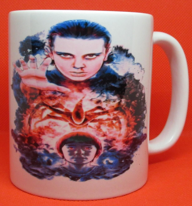 Custom Printed Unofficial Stranger Things Themed Boxed 11oz Mug.