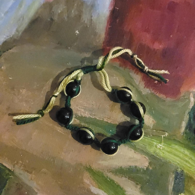 Obsidian Beaded Bracelet