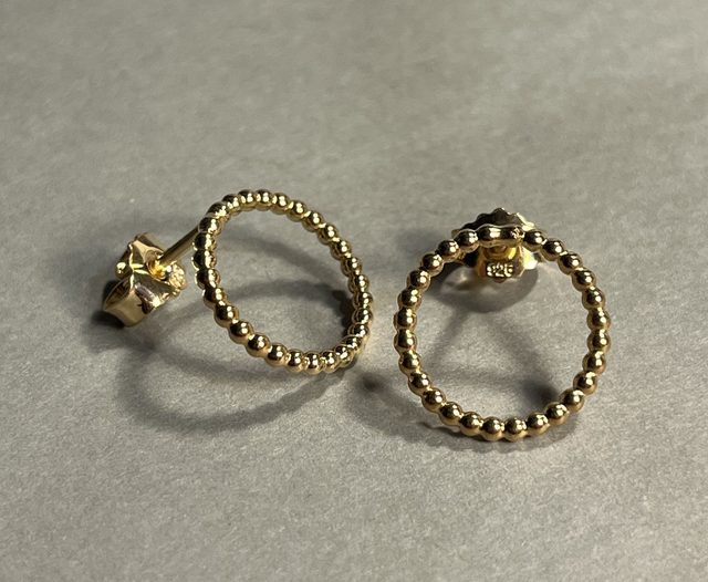 Ohrschmuck DOTS rund groß goldplattiert