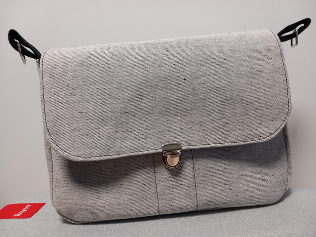 Sac besace "Madi" gris chiné 