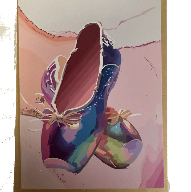Ballet Shoe Card 
