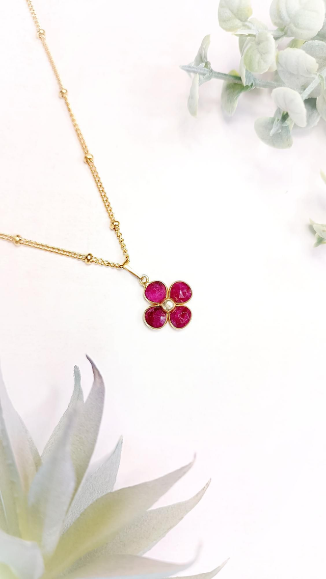 Collier TILAH - Rubis brut