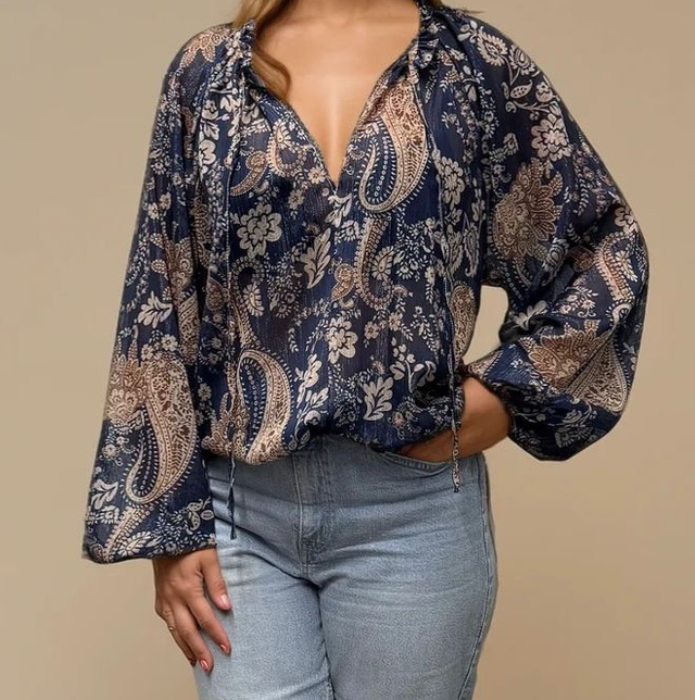 Phoebe Paisley Blouse