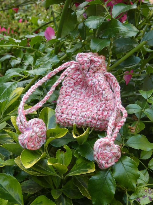 Porte monnaie blanc rose et beige 