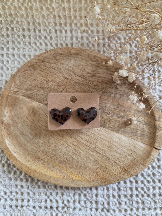 Cœurs Graou Léopard marron