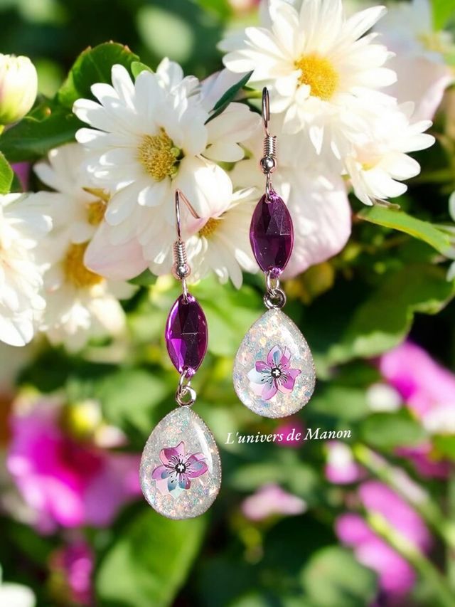 Boucle d&#039;oreille goutte Sarah  