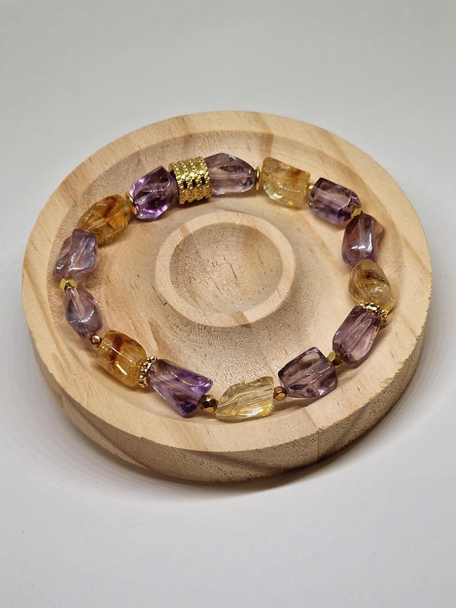 Bracelet Amétrine rectangle 8/10 mm